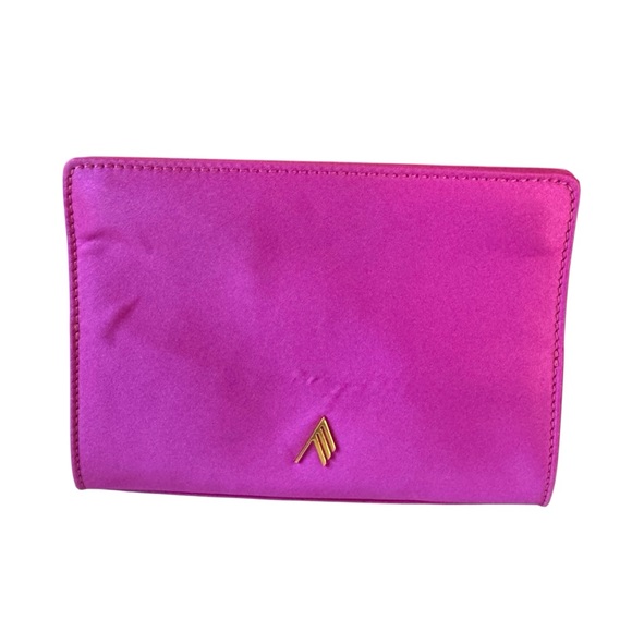 The Attico Clutch Fuchsia Pink Satin